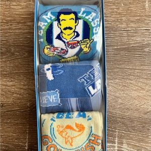 Ted Lasso Men’s Crew Socks.  Size 8 - 12.  NWT.